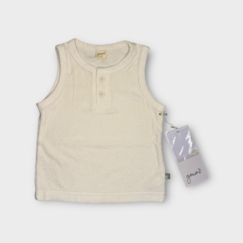 Goumi Bamboo Organic Blend Cream Terry Tank Top